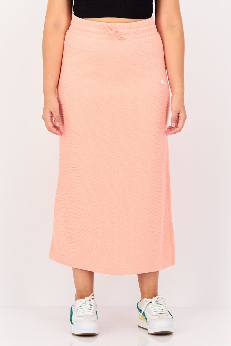 PUMA Women Embroidered Logo Midi Skirt Outdoor Skirt, Pink - Image 1