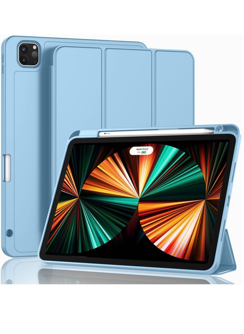 Raxoom Silicon Clear Case for iPad Pro 12.9'' (5th Gen ) 2021, TPU Shockprooof Back Cover, Slim-Fit Protective Case for iPad Pro 12.9 inch 5th Generation, Supports Pencil 2nd Gen Charging, Transparent - Image 1