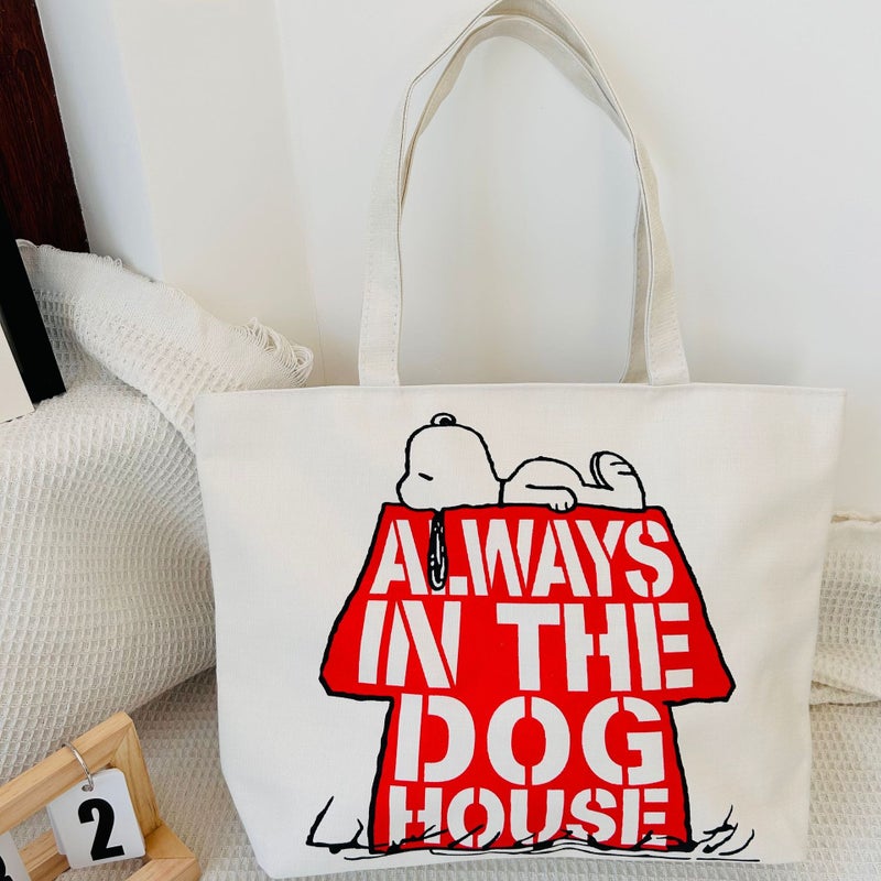 Supply Printed Canvas Bag Large Capacity Women'S Shoulder Portable Canvas Bag Artistic Ins Trend - Image 5