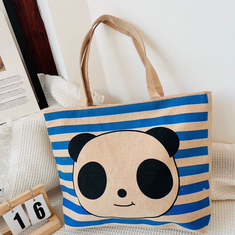 Supply Printed Canvas Bag Large Capacity Women'S Shoulder Portable Canvas Bag Artistic Ins Trend - Image 1