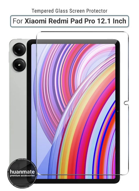 Tempered Glass Screen Protector For Xiaomi Redmi Pad Pro 12.1 Inch – High Transparency, Delicate Touch, Anti-Explosion, Smooth Arc Edges, Easy Installation, Screen Protector for Xiaomi Redmi Pad Pro 12.1 Inch