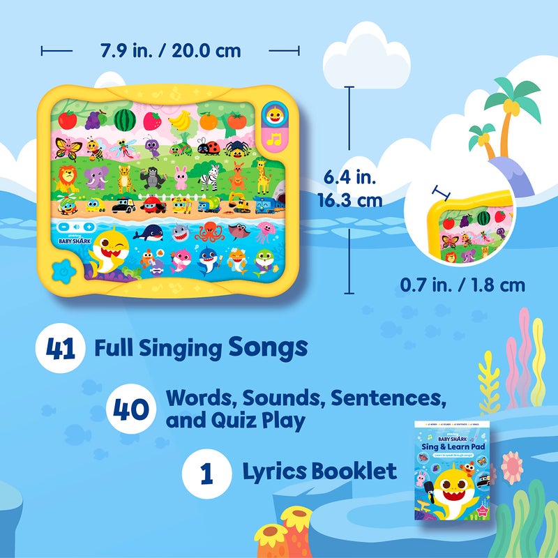 Pinkfong Baby Shark Sing & Learn Sound Toys: Smartphone, Sound Pad, and Learning Flash Card Bus (Baby Shark Sing & Learn Pad) - Image 2