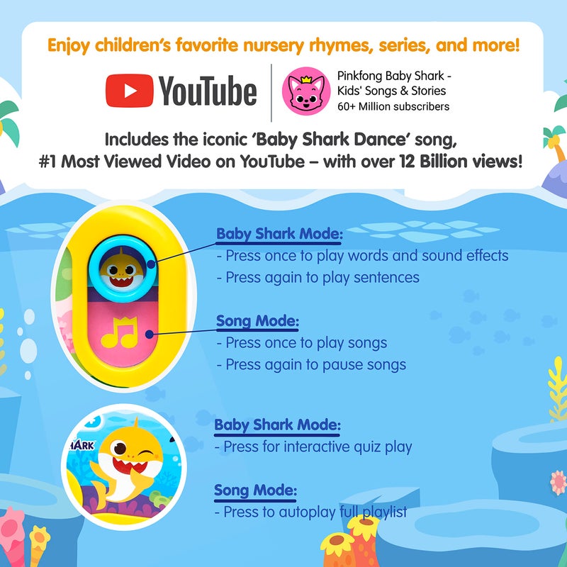 Pinkfong Baby Shark Sing & Learn Sound Toys: Smartphone, Sound Pad, and Learning Flash Card Bus (Baby Shark Sing & Learn Pad) - Image 4