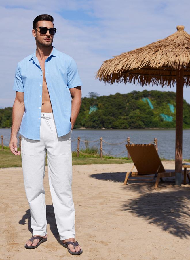 Take Two Solid Drawstring Waist Relaxed Fit Pants - Image 5