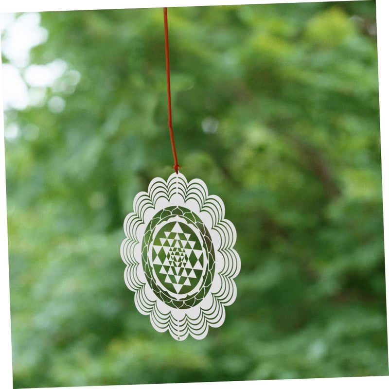 2 Pcs Geometric Wind Chimes Outdoor Hanging Decor For Garden Easy Install - Image 5