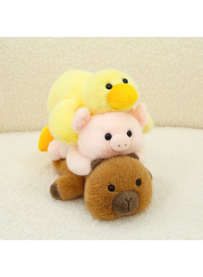 Palm Pocket Lie Down Series Doll Plush Toy Penguin Dog Dinosaur Doll Children's Companion Muppet Doll-Color:Very Precious Fragrant Three Poses-red Panda-Height:20cm