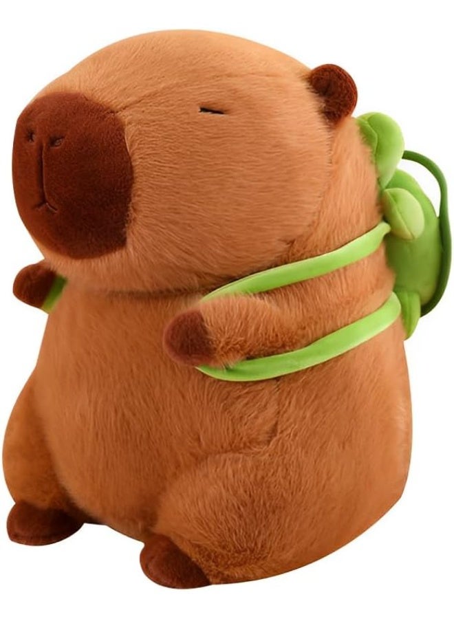 Bukela Capybara Plush Toy, 10inch Capybara Plush with Turtle Backpack, Kawaii Capybara Stuffed Animal and Home Decor Gifts - Image 1