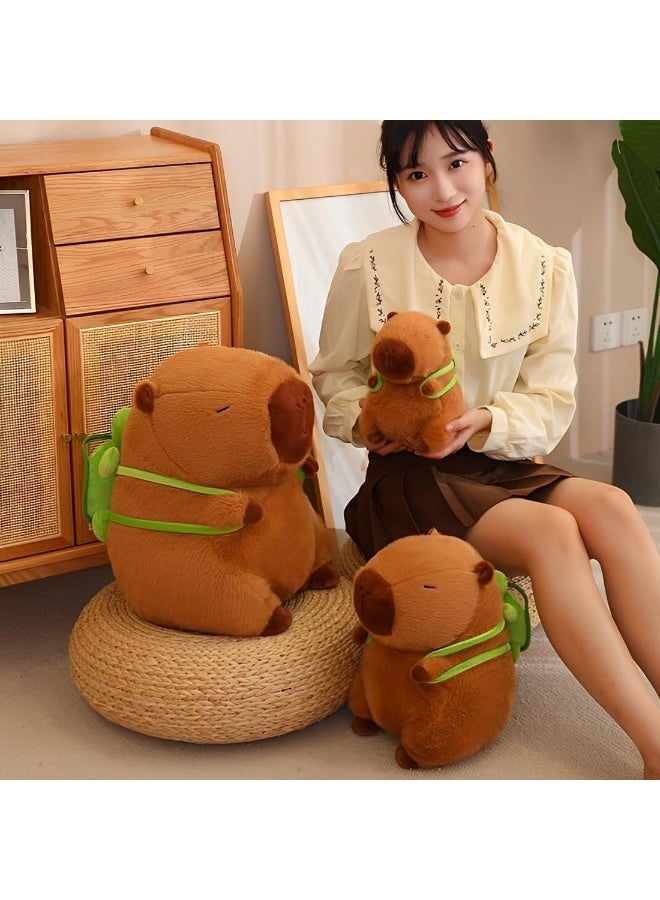 Bukela Capybara Plush Toy, 10inch Capybara Plush with Turtle Backpack, Kawaii Capybara Stuffed Animal and Home Decor Gifts - Image 3