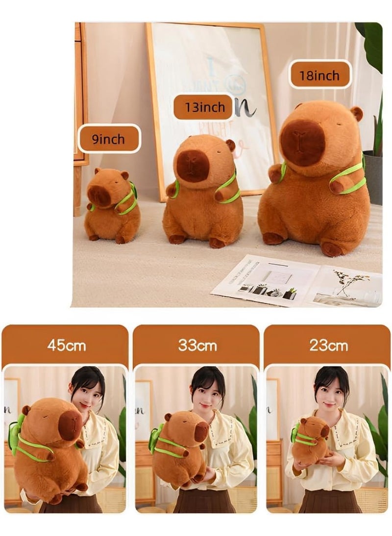 Bukela Capybara Plush Toy, 10inch Capybara Plush with Turtle Backpack, Kawaii Capybara Stuffed Animal and Home Decor Gifts - Image 4