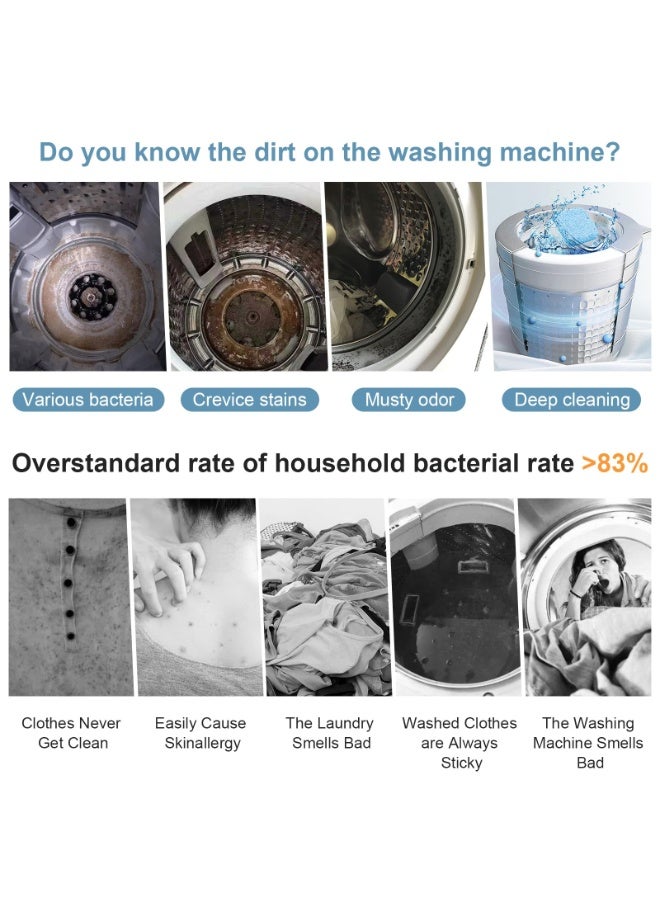 منظف ​​الغسالات، عبوة من 24 قرص تنظيف عميق للغسالات ذات التحميل الأمامي والعلوي - Image 3