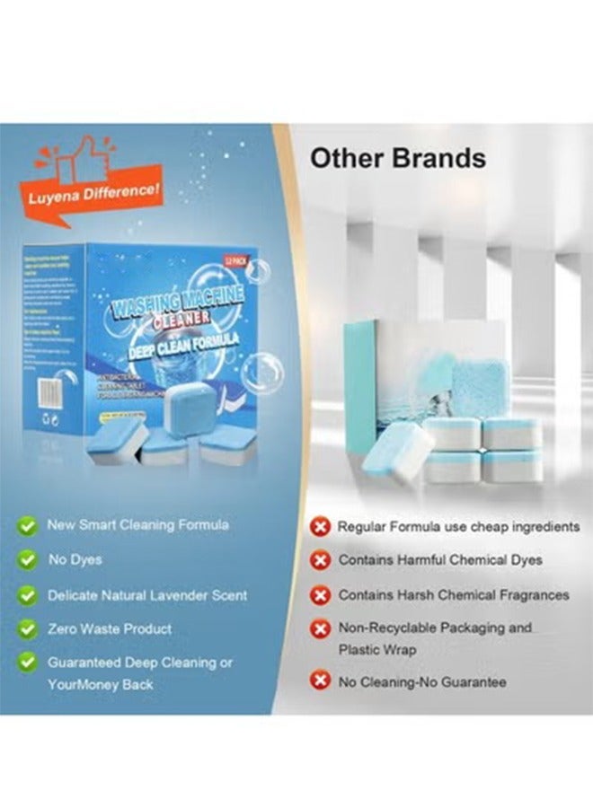 منظف ​​الغسالات، عبوة من 24 قرص تنظيف عميق للغسالات ذات التحميل الأمامي والعلوي - Image 4