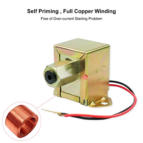 TIKSCIENCE For Generac Kohler Onan Gas Diesel Generator Fuel Pump, MD7781, 12 Volt 4-7 PSI Flow up to 25-35 GPH Output, Self-Priming Electric Low Pressure Fuel Pump - Image 4