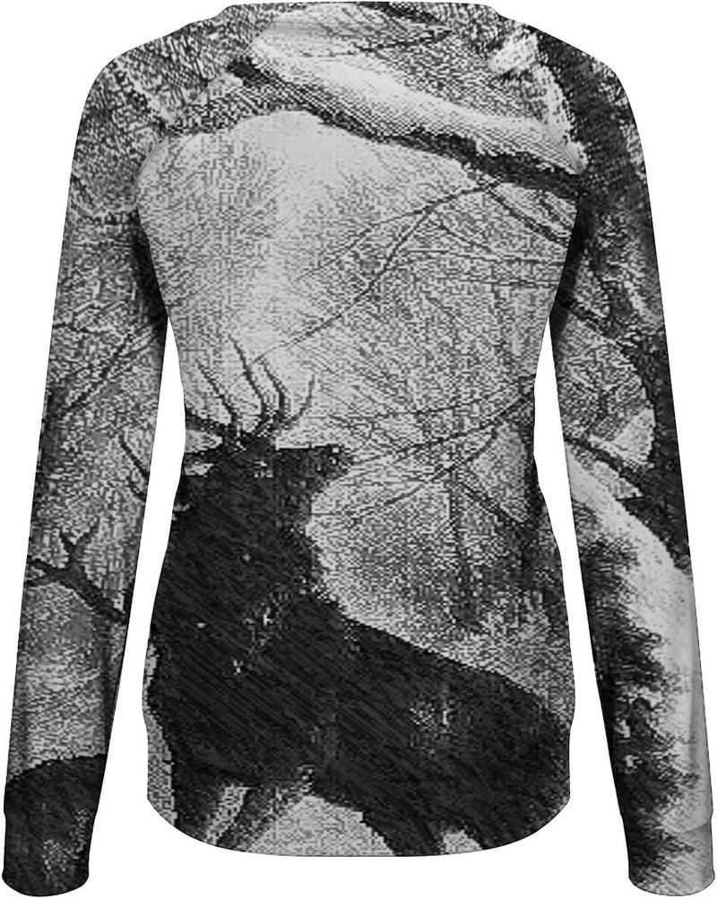 cheekyglo Women Halloween Casual Crewneck Sweatshirts Print Tops Long Sleeve Lightweight Oversized Fall Winter Pullover - Image 4