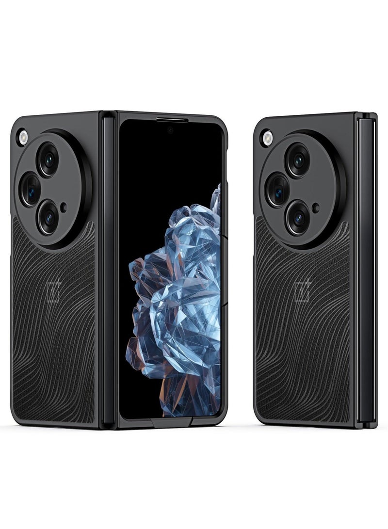 Captaintech Case for OnePlus Open, Matte Anti Fingerprint Cover for One Plus Open, Shockproof Cover with Screen and Camera Lens Protection, Full Body Protective Case. Black - Image 1