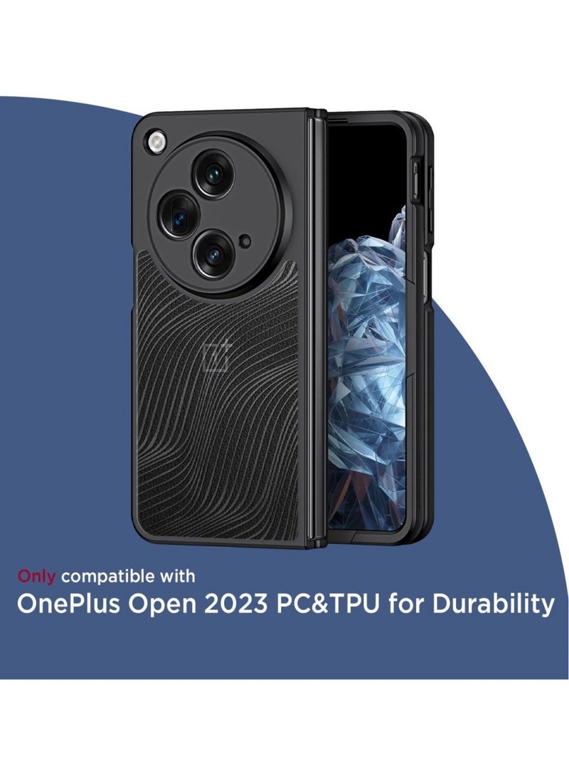 Captaintech Case for OnePlus Open, Matte Anti Fingerprint Cover for One Plus Open, Shockproof Cover with Screen and Camera Lens Protection, Full Body Protective Case. Black - Image 2