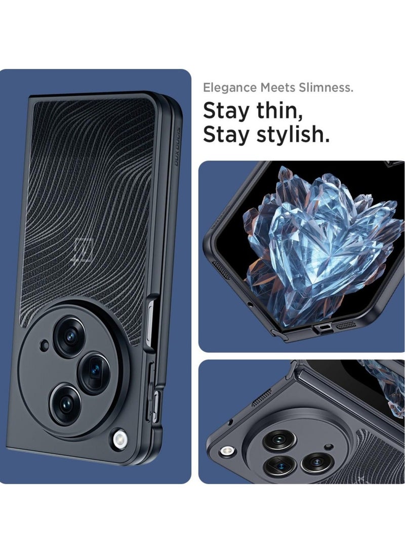 Captaintech Case for OnePlus Open, Matte Anti Fingerprint Cover for One Plus Open, Shockproof Cover with Screen and Camera Lens Protection, Full Body Protective Case. Black - Image 3