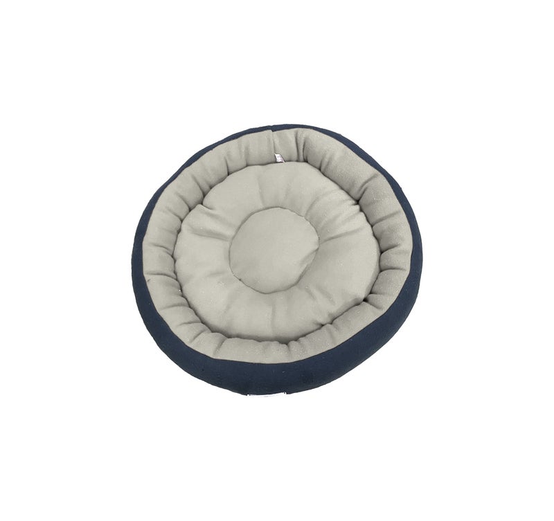 Gorgeous Poofy Dog and Cat Bed XX Large Size Round Shape Fleece Fabric Ultrasoft Micro Fiber Filling for Extra Comfort Dual Color Cream-Black Machine Washable Anti Skid Base Pet Bed for Dogs - Image 3