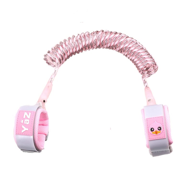 Eidyer Anti Lost Safety Wrist Link Belt, Children Harness Belt Safety Adjustable 1.5M/4.92ft Baby Toddler Reins Safety Strap Leash Walking Hand Belt Elastic Wire Rope Fluorescent and Security Lock - Image 1