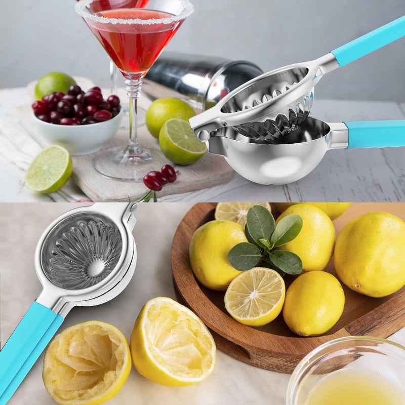 RCMo Lemon Squeezer Stainless Steel - Premium Quality, Heavy Duty Solid Metal Squeezer Bowl - Large Manual Citrus Press Juicer and Lime Squeezer (Blue) - Image 5