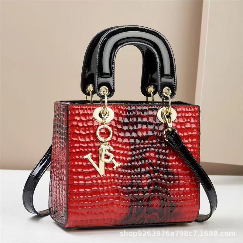 New Fashion Stone Pattern All-Match Diana Shoulder Bag Light Luxury Commuter Best-Selling Crossbody Women'S Handbag Bag - Image 1