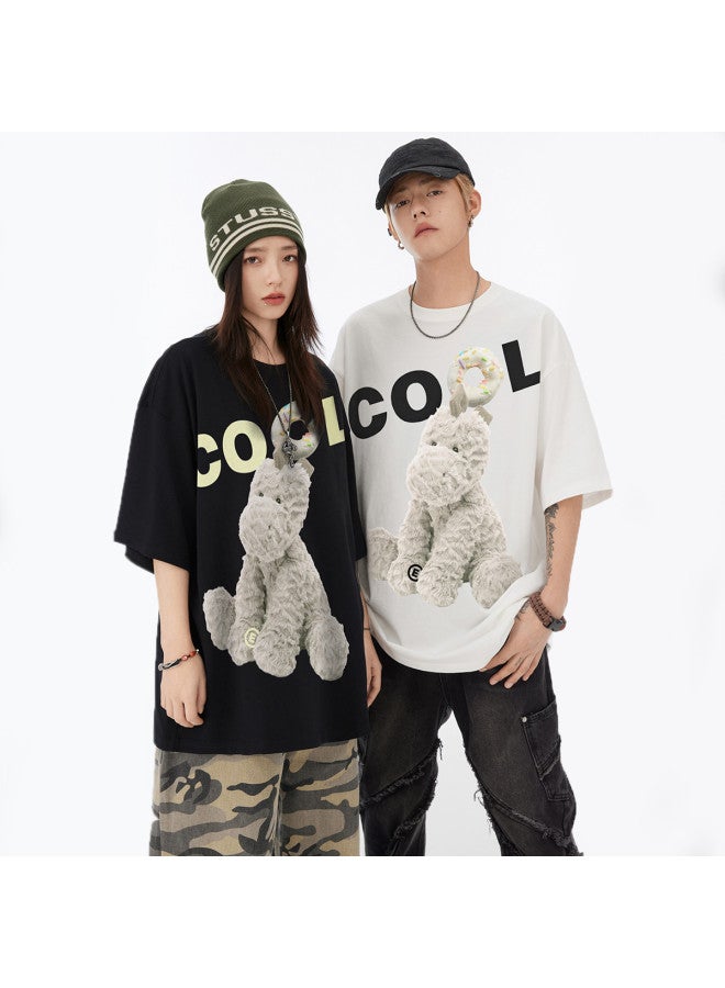 EPTISON summer Cute Unicorn Print Loose Trendy Short-sleeve T-shirt For Men And Women - Image 4