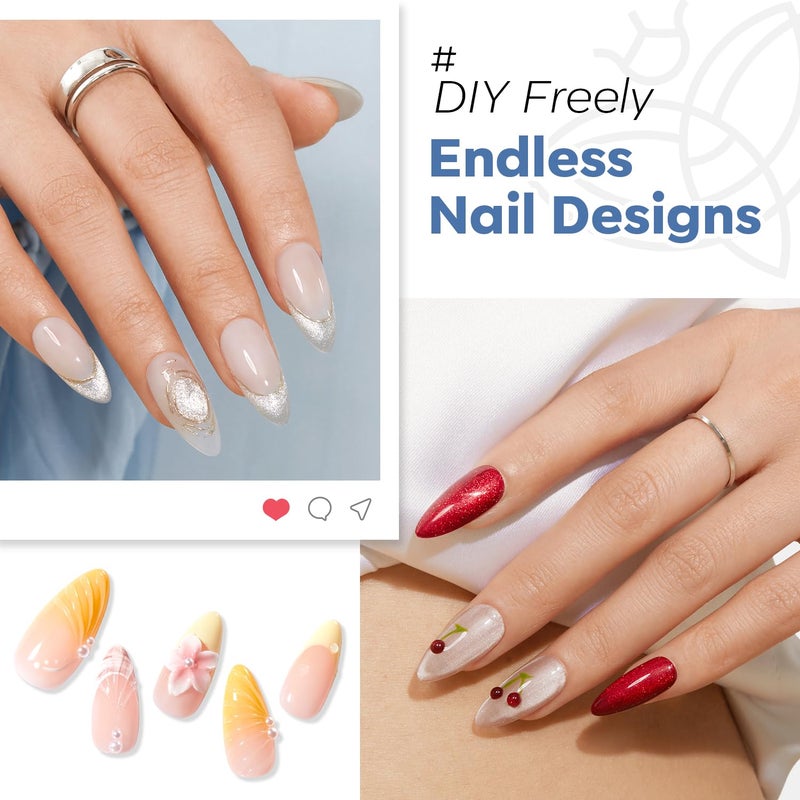 modelones Medium Almond Gel Nail Tips, 360pcs Pre-shaped Clear Fake Nails Press On Full Cover 15 Sizes Acrylic Gel Tips for Extension Salon - Image 2