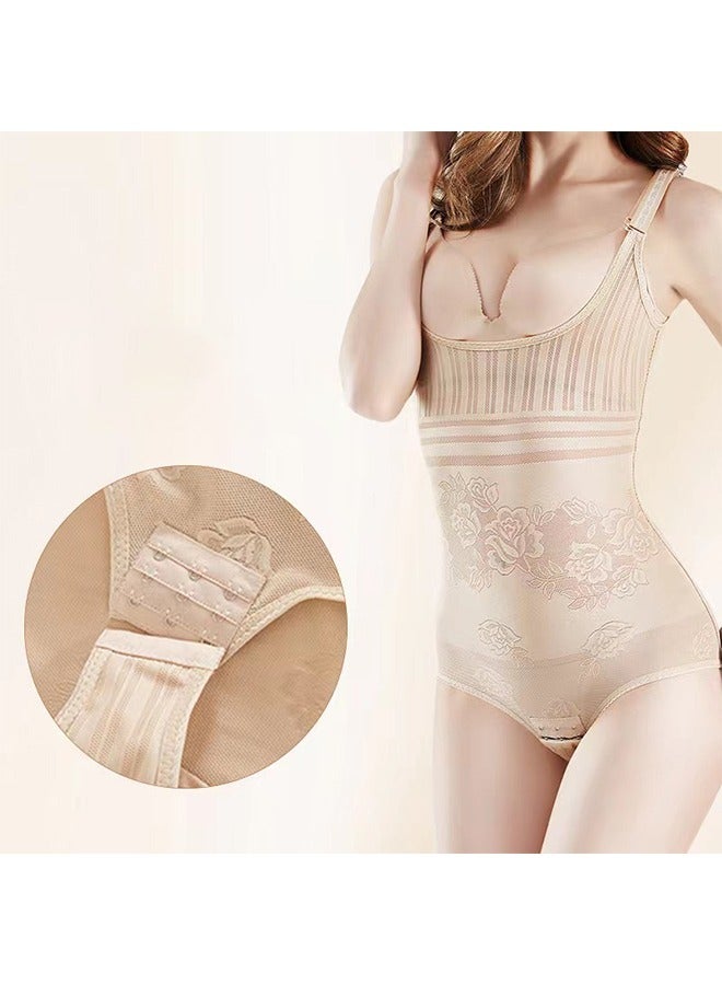 JS Women's Body Shaper High Waisted Tummy Control Corset Bodysuit Slimming Seamless, Body Slim Shapewear, Corset Shapewear, Suitable for Daily Life and Exercise, Complexion - Image 3