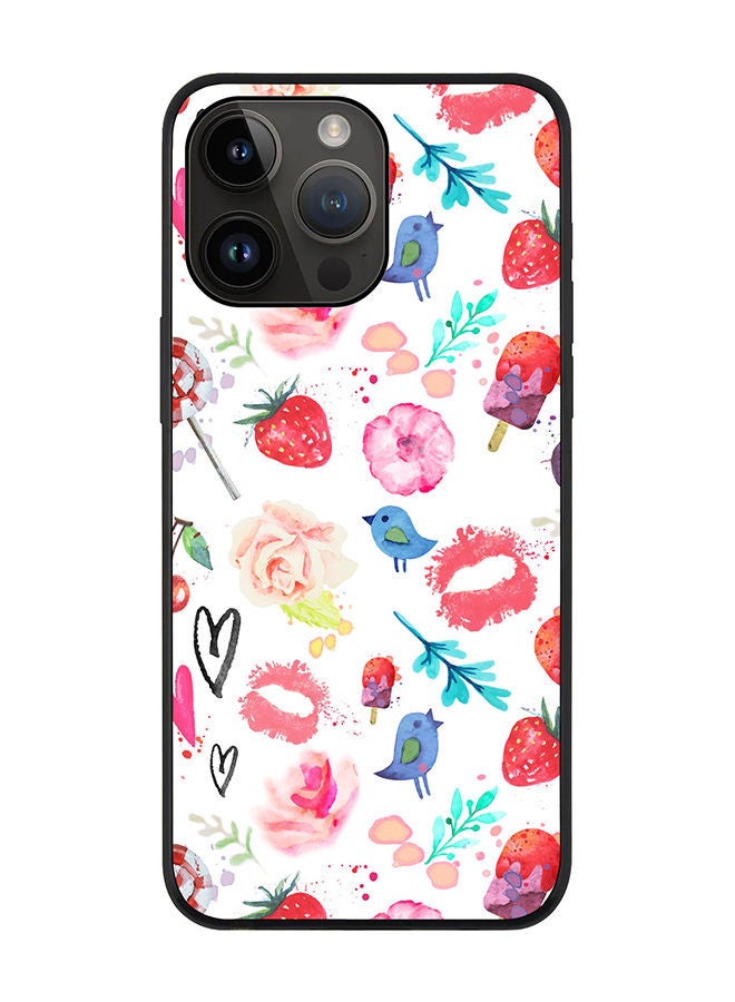Stylizedd Rugged Black edge case for Apple iPhone 14 Pro Max Slim fit Soft Case Flexible Rubber Edges Anti Drop TPU Gel Thin Cover - Summer Fever - Image 1