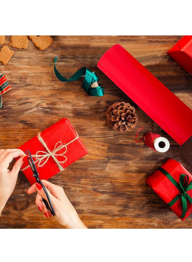 Rubik Art Kraft Paper Roll 30cm x 100f (30meter) Packing Roll Recyclable Paper For Gift Wrapping Decoration Flower Parcel Packaging Shipping - Red - Image 3