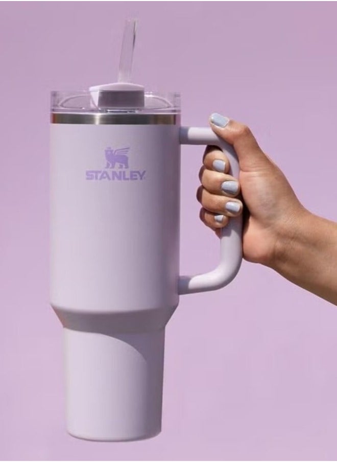 Stanly - Stanley Quencher H2.0 FlowState Stainless Steel Vacuum Insulated Tumbler with Lid and Straw for Water, Iced Tea or Coffee, Smoothie and More, Rose Quartz, 40 oz - Image 1
