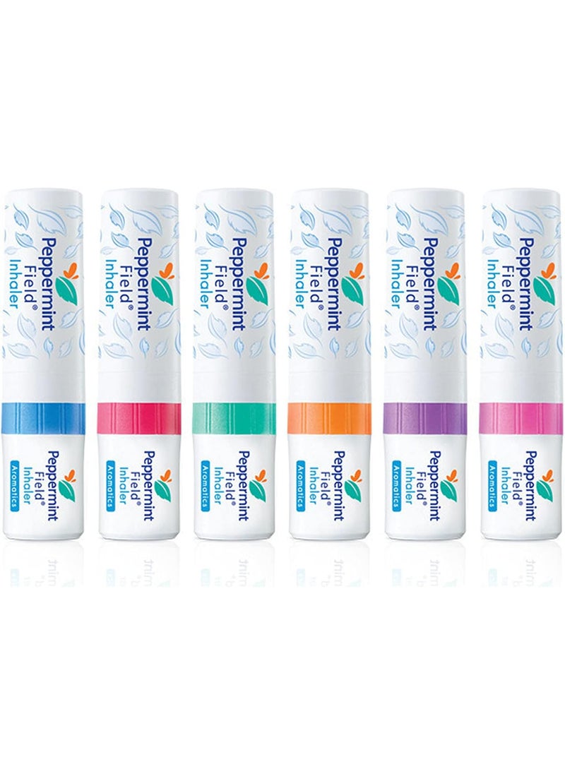 Peppermint Field Peppermint Field Nasal Inhaler - Strong Peppermint Thai Inhaler - Pack of 6 