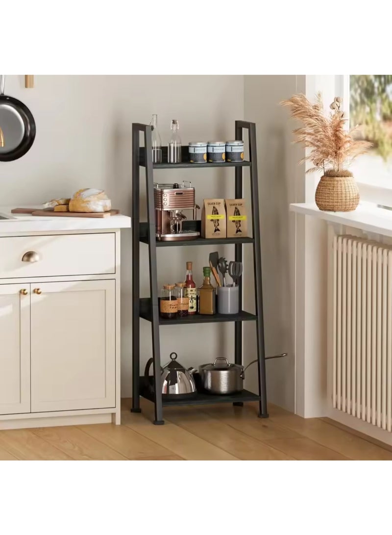 حياة جيدة 4 طبقات سلم معدني رفوف الكتب رفوف المطبخ الخبز رفوف خزانة خزانة المنزل رفوف الميكروويف غرفة المعيشة مطبخ سهلة التجميع - Image 2