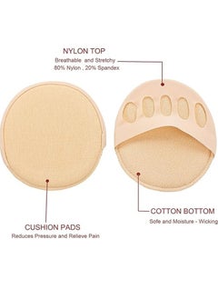 Ant 4-Pair Women's Toe Cover with Padding, Toe Topper Half Socks, No Show Toe Cover Liners Sock for Relief Pain, Sole of the Foot Protection Pads for Sandals Heels  - Image 2