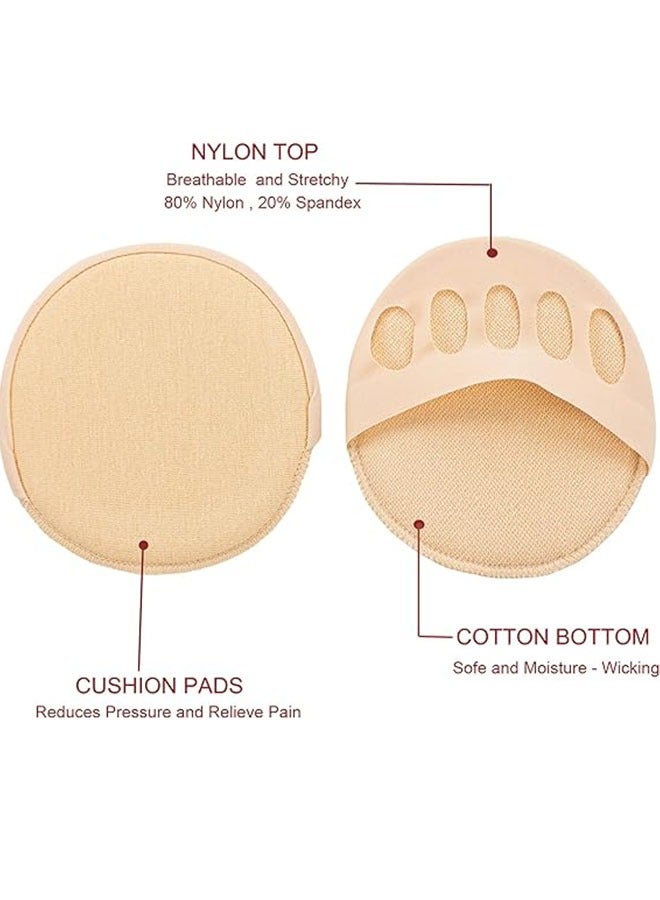 Ant 4-Pair Women's Toe Cover with Padding, Toe Topper Half Socks, No Show Toe Cover Liners Sock for Relief Pain, Sole of the Foot Protection Pads for Sandals Heels  - Image 2