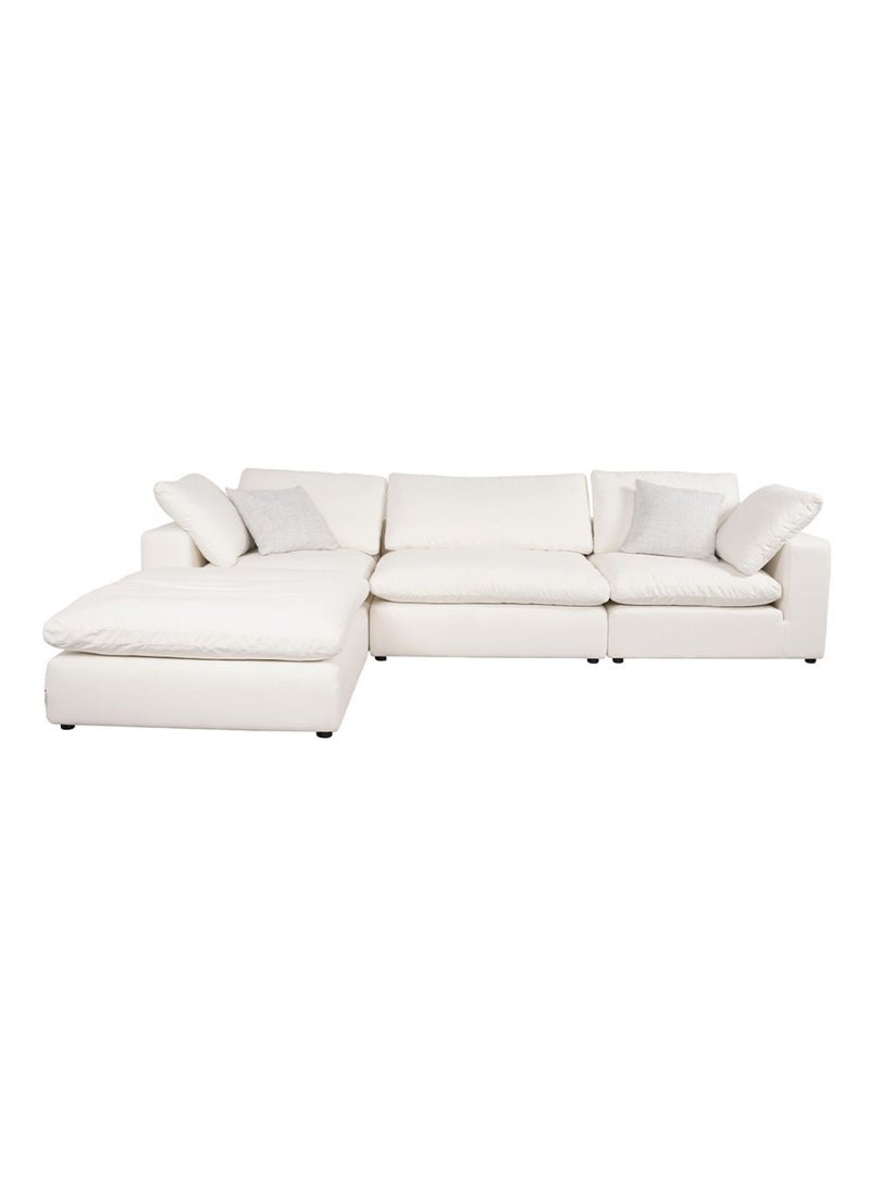 DANUBE HOME Weyline Reversible Fabric Corner Sofa Corner Sofa | Modern Design L Shape Corner Sofas | Comfortable Living Room Furniture L322.5xW219.5xH80cm - White  - Image 2