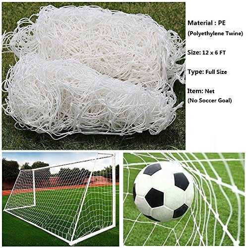 Boshen Soccer Goal Net Football Polyethylene Training Nets Full Size Post Not Included(12 x 6FT)（Only Nets - Image 2