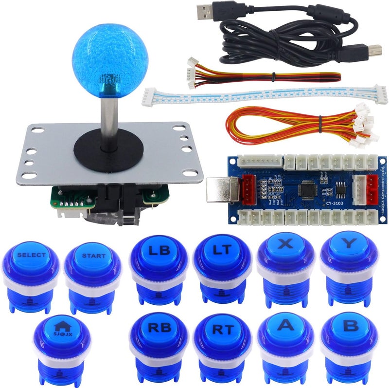طقم DIY لأركيد ، وحدة تحكم PS3، أزرار أركيد على طراز Xbox One، مشفر USB لأجهزة الكمبيوتر وPS3 وXbox، مفتاح ميكانيكي للوحة المفاتيح، مفتاح دقيق، عصا أركيد. - Image 1