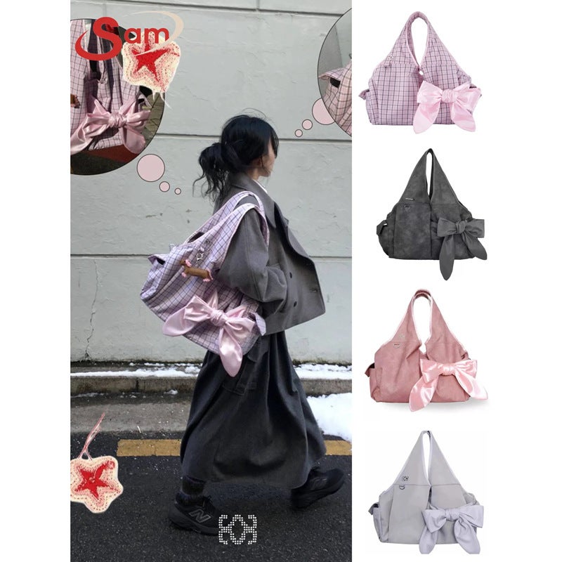 Siweol Women's Bow Tote Bag Shoulder Handbag
