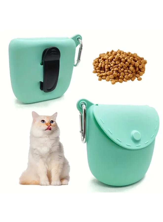 حقيبة تدريب خفيفة محمولة من السيليكون البيج لكلاب مع إغلاق بسحاب وسهل التنظيف - Image 4