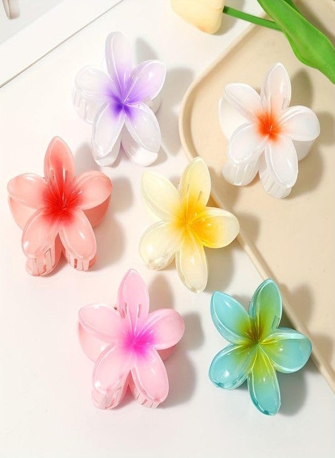 Freebies Beautiful Big Flower Multicolor super glossy Hair Claw Clip for Women, accessory Girls, Strong Non-slip Perfect Hold Thick, Long Hair, Decorative Floral Cute Clips Clutcher Set of 3 - Image 5
