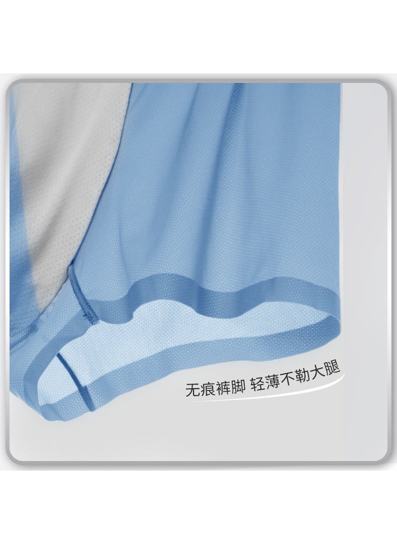 Generic - Men Live Broadcast Mid-waist Seamless Boxer Shorts Spring Summer Ice Silk Breathable Thin Style Boxer Head Four-corner Pants Seaweed Green - Image 1