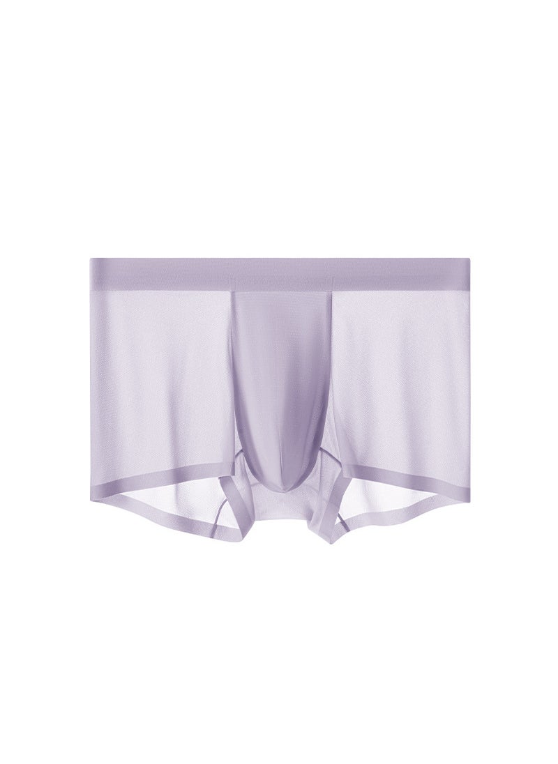 Generic - Men Live Broadcast Mid-waist Seamless Boxer Shorts Spring Summer Ice Silk Breathable Thin Style Boxer Head Four-corner Pants Seaweed Green - Image 1