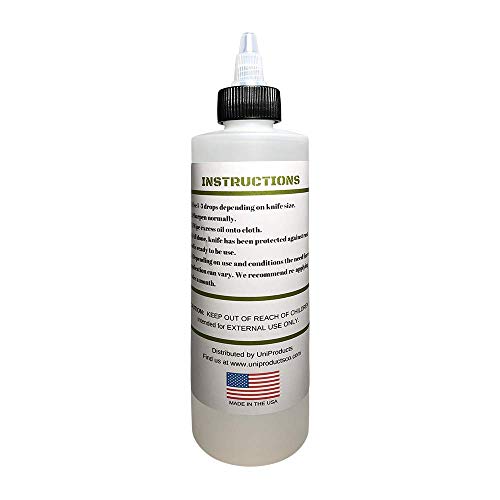UniKitchen Premium Knife Blade Oil & Honing Oil - 8 Oz - Custom Formulated Food Safe Oil Protects Carbon Steel Knives & Sharpening Stone Ready… - Image 2
