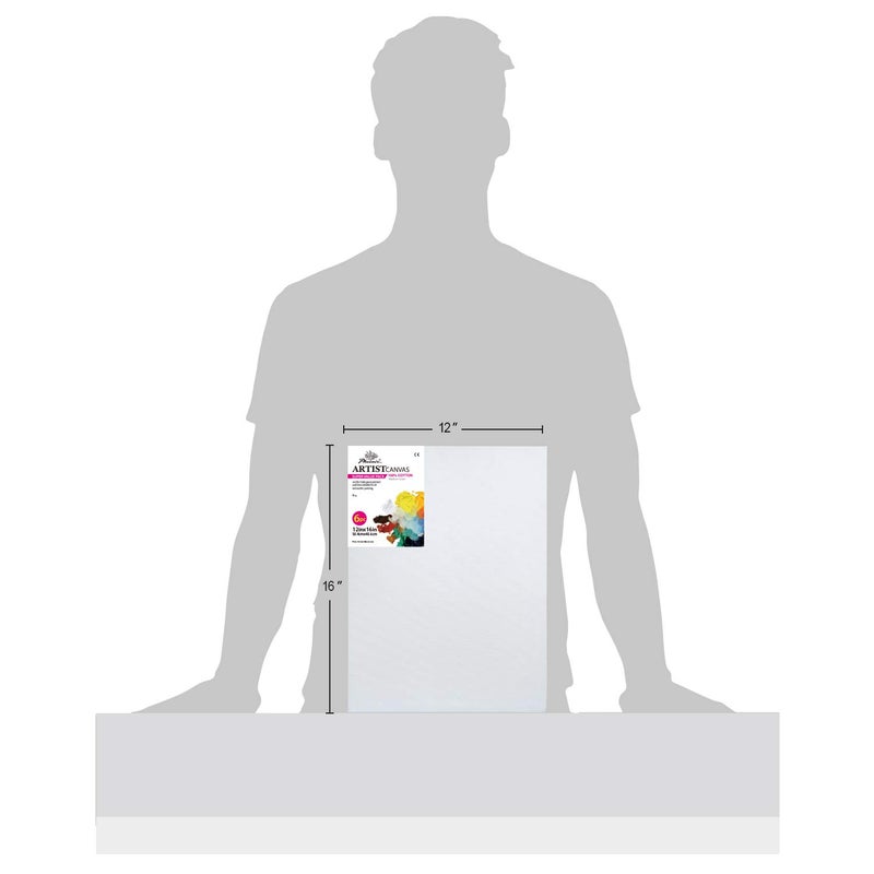 PHOENIX Stretched Canvas for Painting 12x16 Inch/6 Value Pack, 8 Oz Triple Primed 5/8 Inch Profile 100% Cotton White Blank Canvas, Artist Framed Canvas for Oil Acrylic & Pouring Art - Image 4