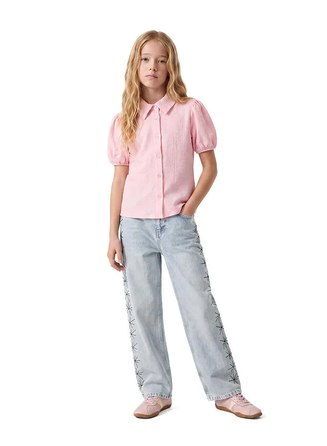كوتون Balloon Sleeve Shirt