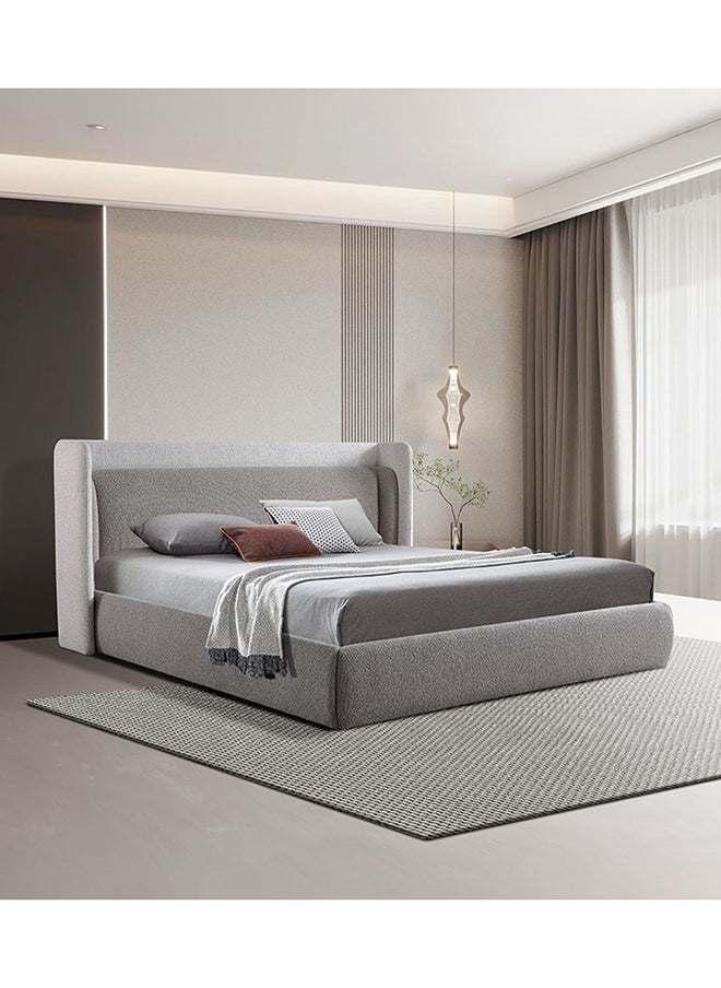 DANUBE HOME Ultima 180X200 Modern Design Wooden Bedroom Set Furniture Comfortable Beds Upholstered King Bed - Grey  - Image 4