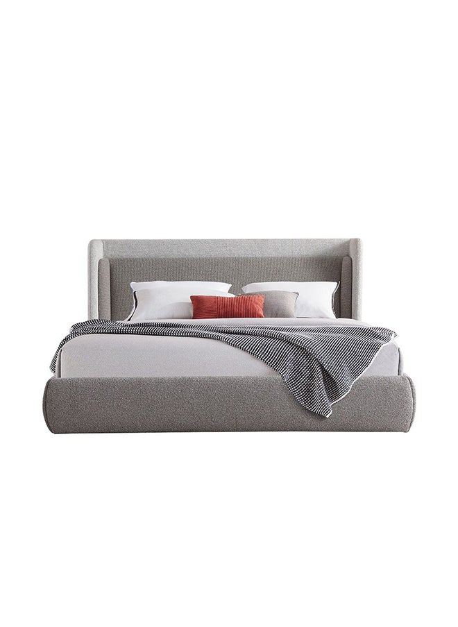 DANUBE HOME Ultima 180X200 Modern Design Wooden Bedroom Set Furniture Comfortable Beds Upholstered King Bed - Grey  - Image 2