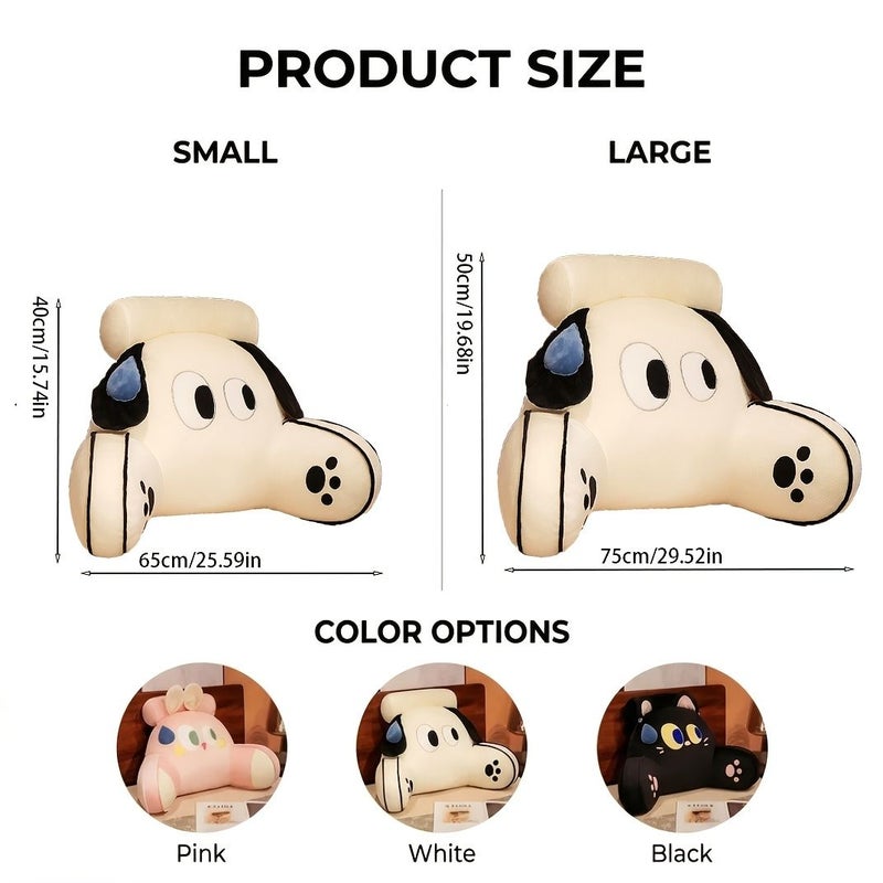 Pink Rabbit Furry Waist Cushion Soft Lumbar Support Floor Pillow - Image 3