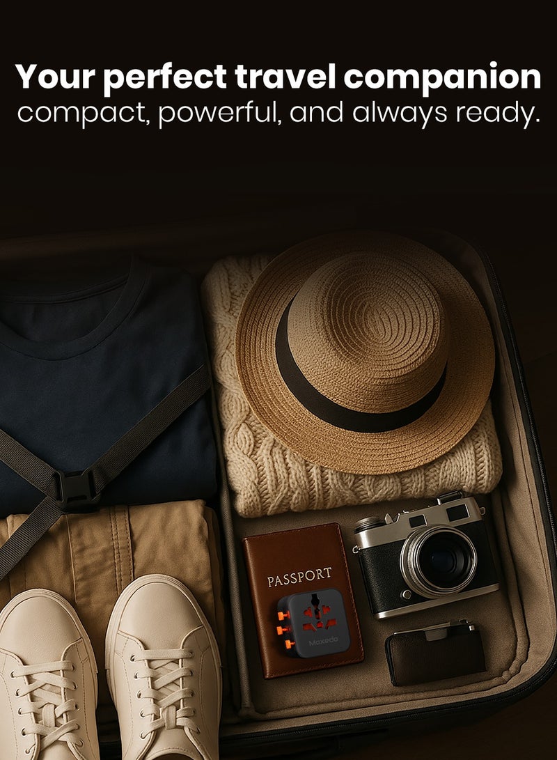 Moxedo Universal – Plug Travel Conversion Socket 2500W AC Outlet Power Socket Plug with Built-in Auto Resetting Fuse for UK, US, Japan, China, Australia, Europe - Image 4