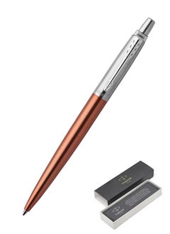 PARKER 1-Piece Jotter Ballpoint Pen Blue Ink Medium Tip Chelsea Orange Barrel  - Image 1